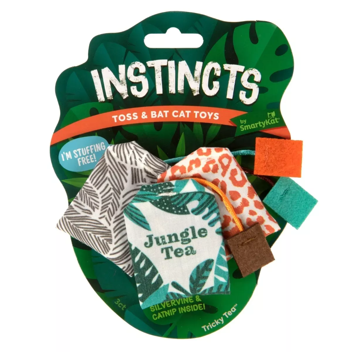 Instincts Toss & Bat Cat Toys - Tricky Tea