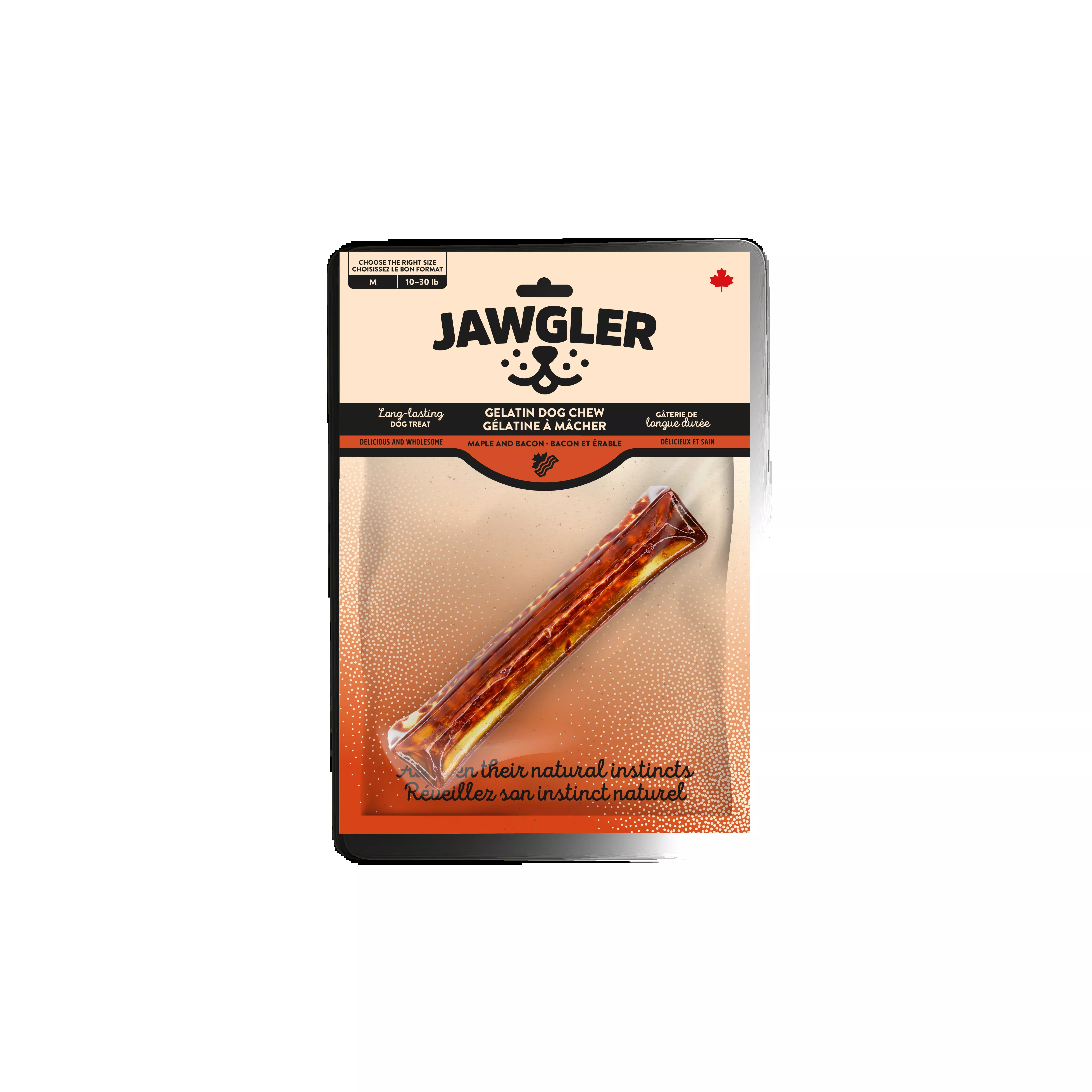 Jawgler Bacon Maple Gelatin Dog Chew