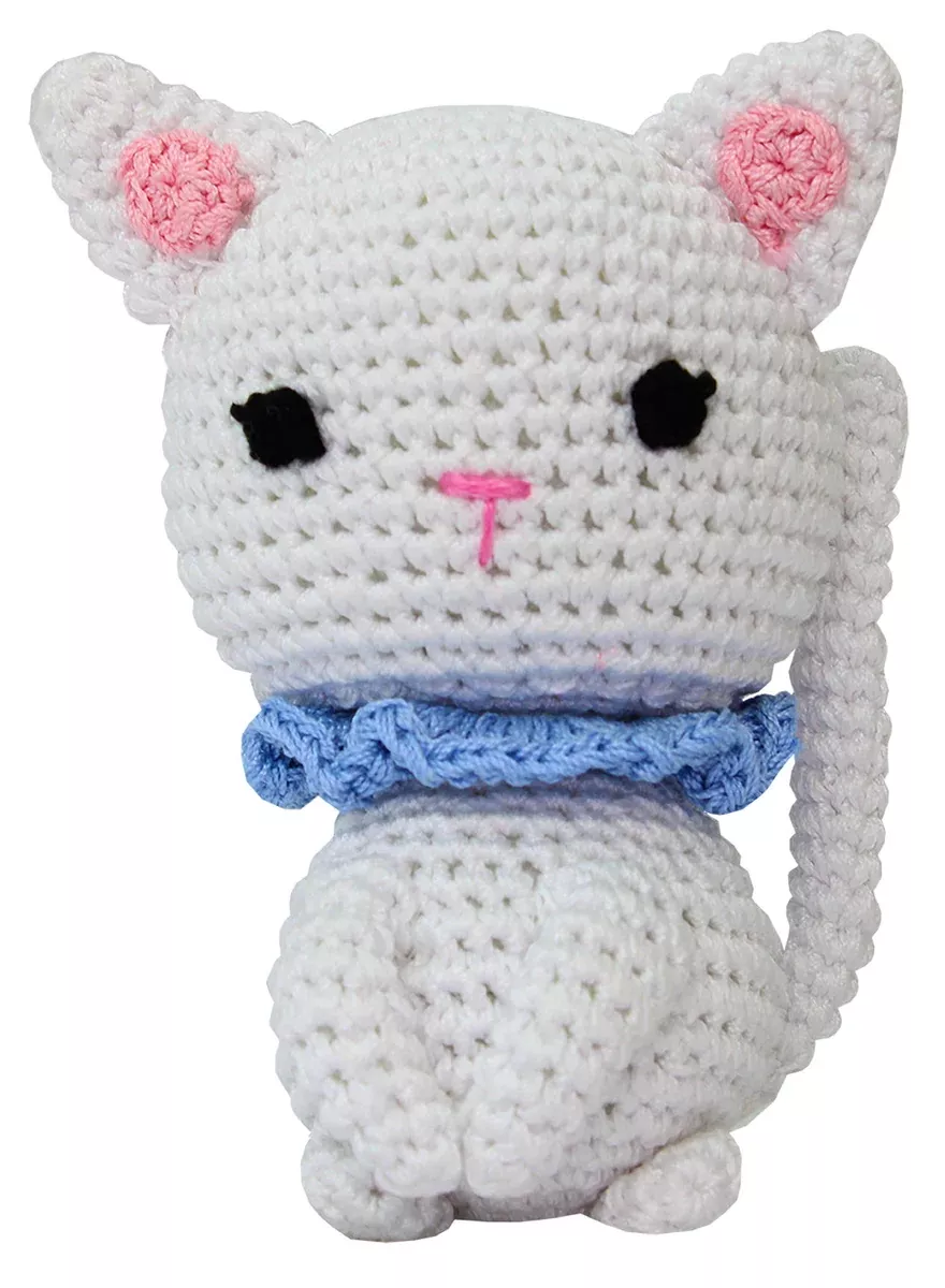 Kitty Purry Cat Crocheted Knit Knack Pet Toy