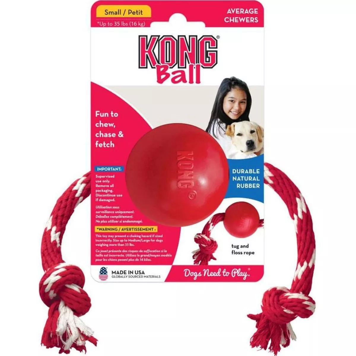 KONG™ Ball with Rope