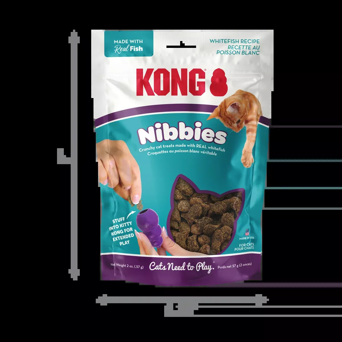 KONG Cat Nibbies Whitefish Cat Treats