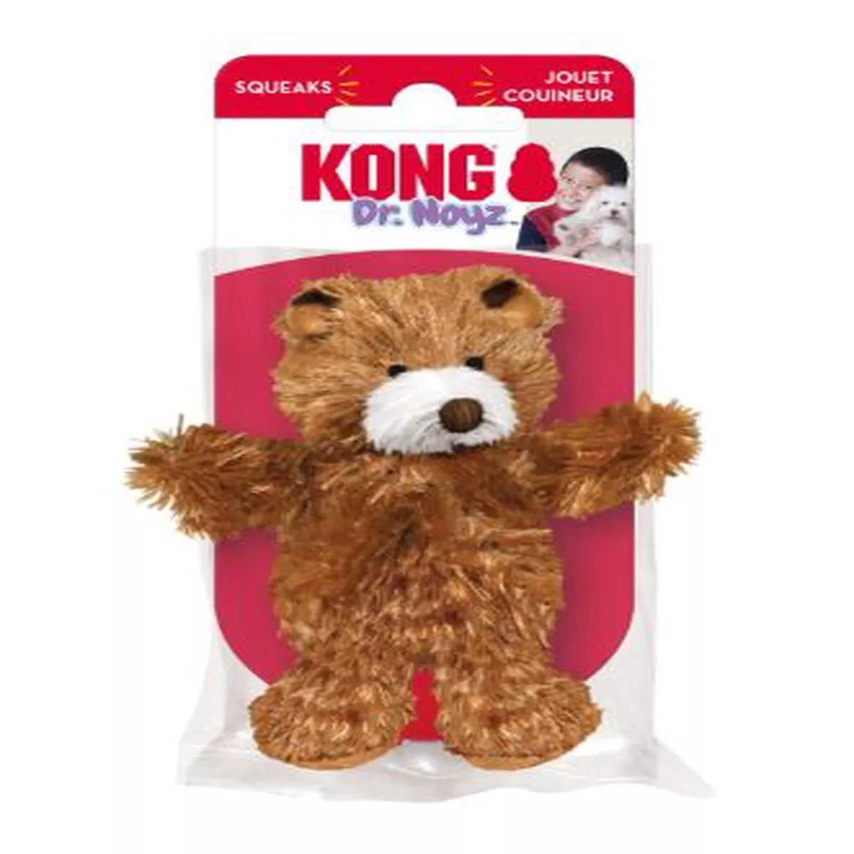 KONG Plush Teddy Bear Dog Toy Extra Small