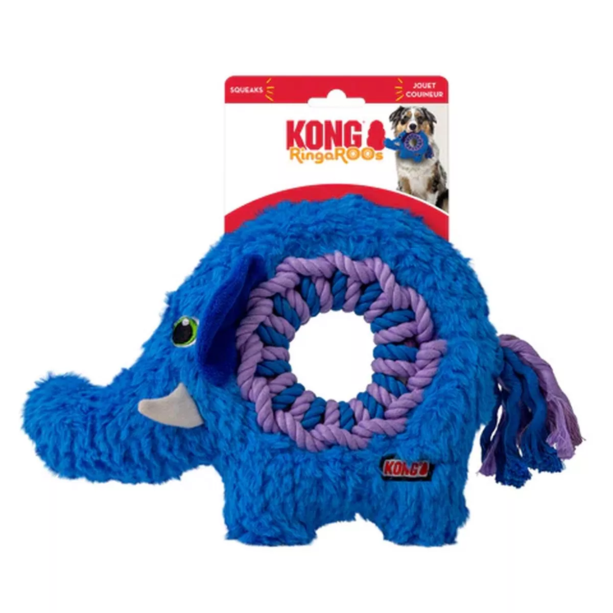 KONG Ringaroo Elephant Dog Toy