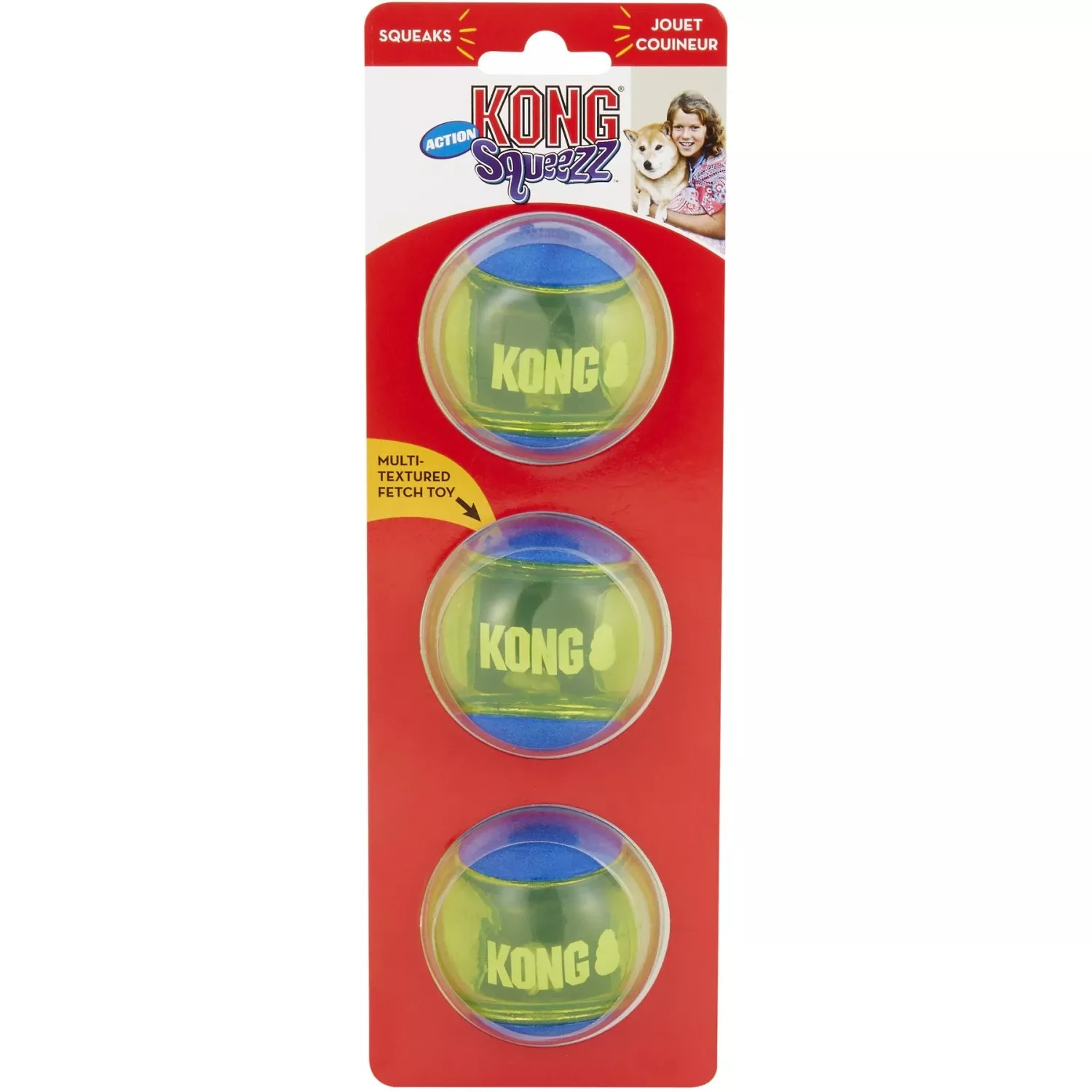 KONG Squeezz Action Ball Dog Toy