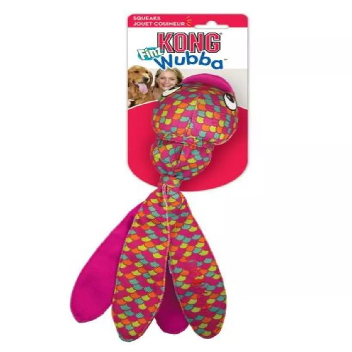 KONG Wubba Finz Small Pink