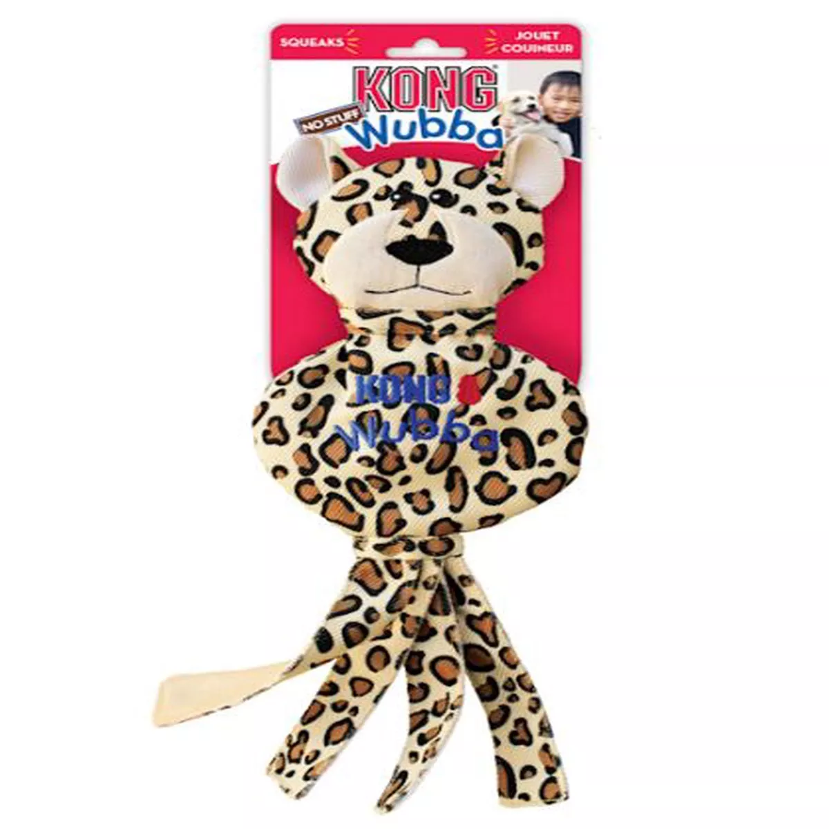 KONG Wubba No Stuff Cheetah Large