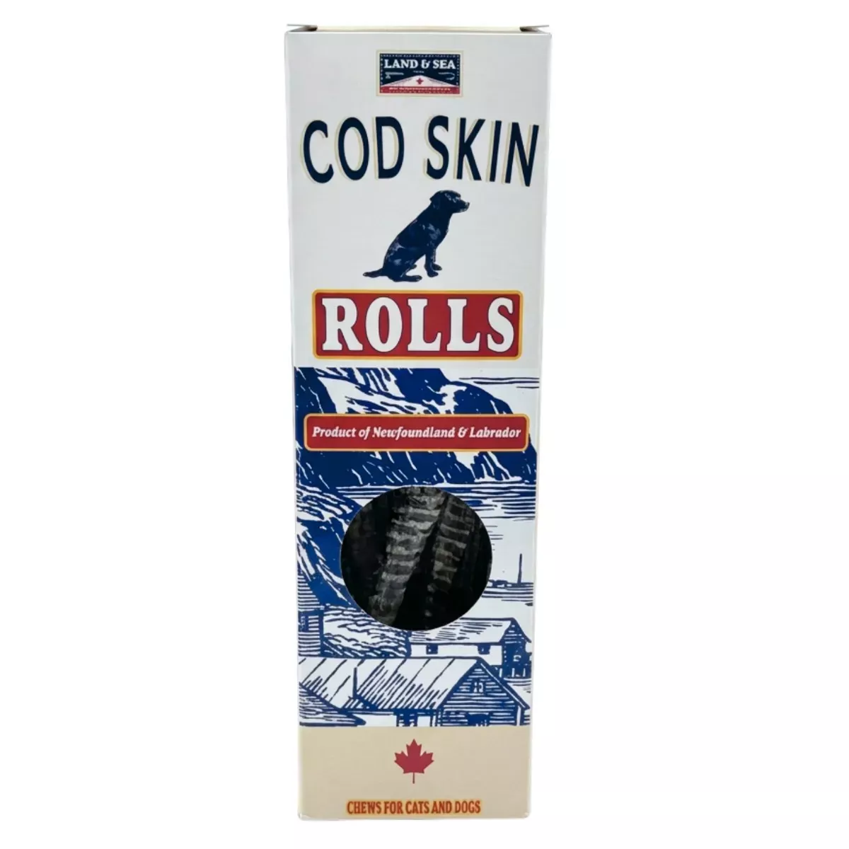 Land & Sea Pets Pet Treats - Cod Skin Rolls