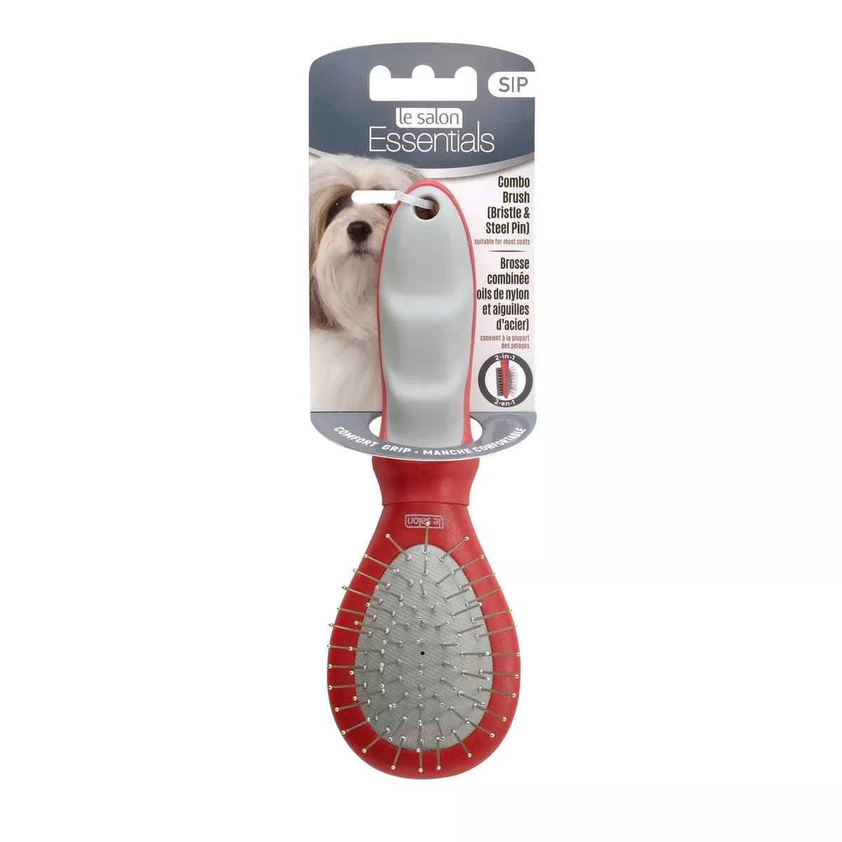 Le Salon Essentials Combo Dog Brush - Small