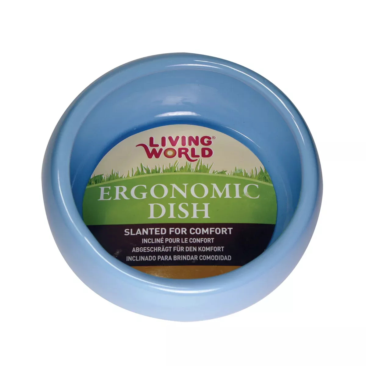 Living World Ergonomic Dish -Blue, Small