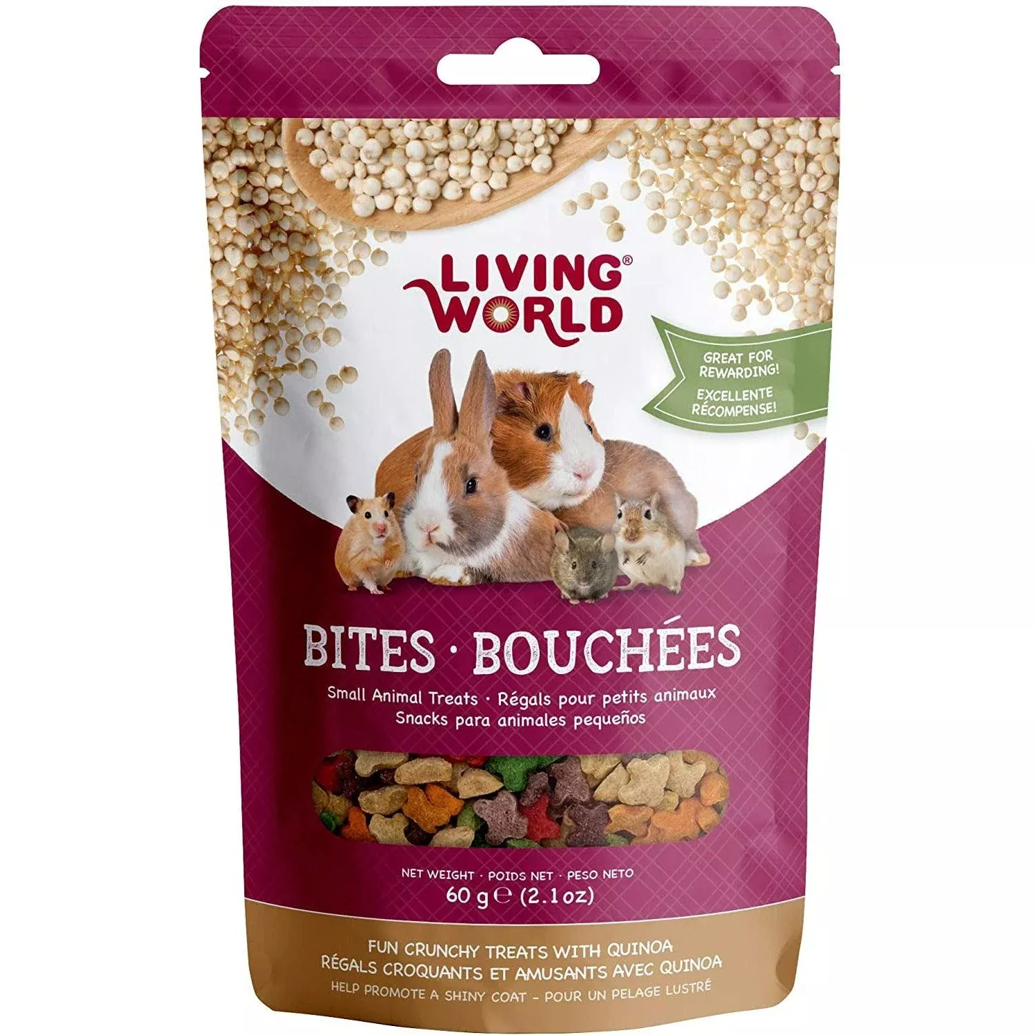 Living World Small Animal Bites With Quinoa