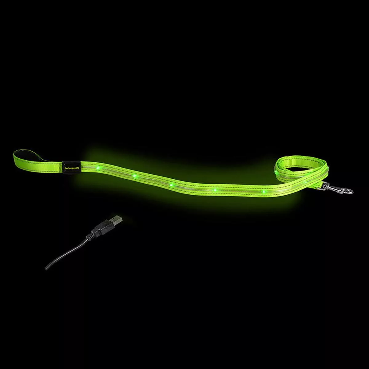 Loomo LED Dog Lead Green
