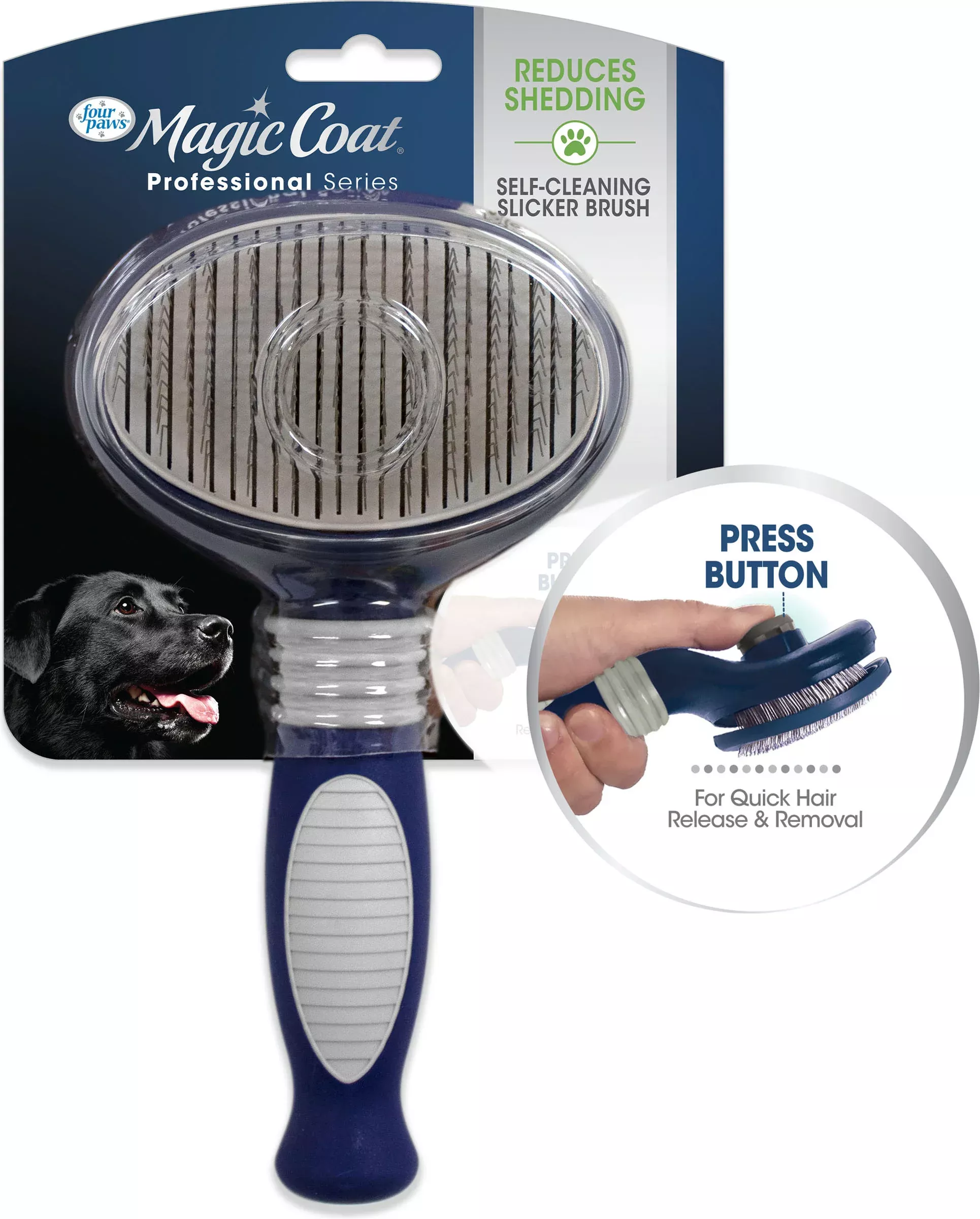 Magic Coat Prof Self-Cleaning Slicker Brush