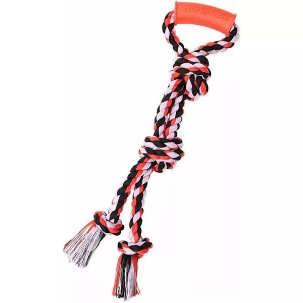 Mammoth Flossy Chews Twin Tug with Rubber Handle