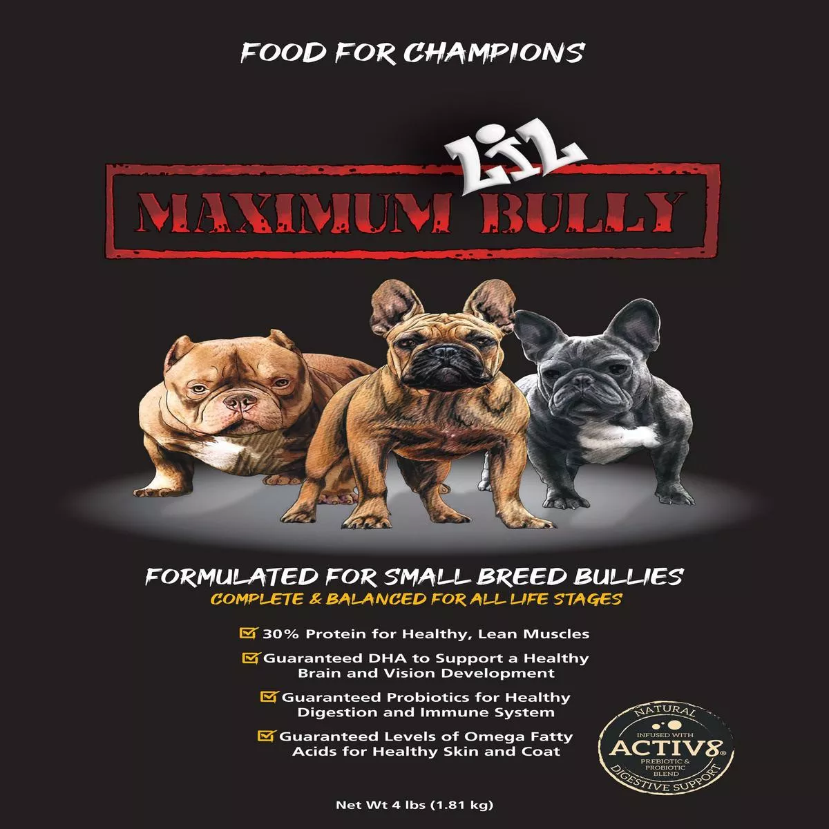 Maximum Lil Bully Dog Food Beef/Pork 4 lb