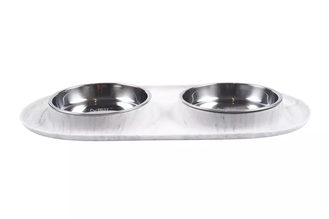 Messy Mutts Cat Double Bowl Silicone Feeder