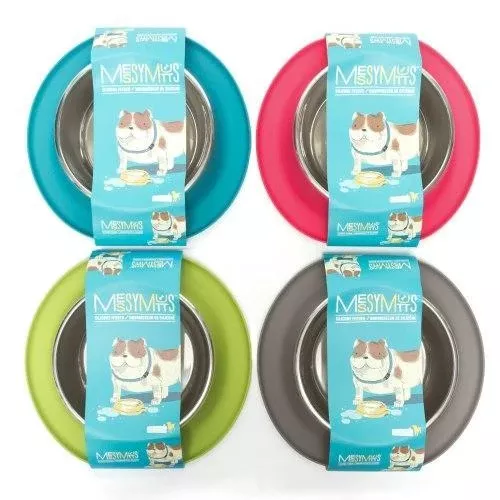 Messy Mutts Single Silicone Feeder with Stainless Bowl