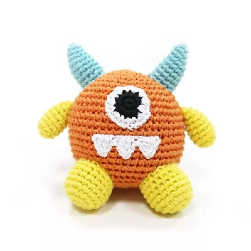 Monster Ball Knit Squeaker Toy