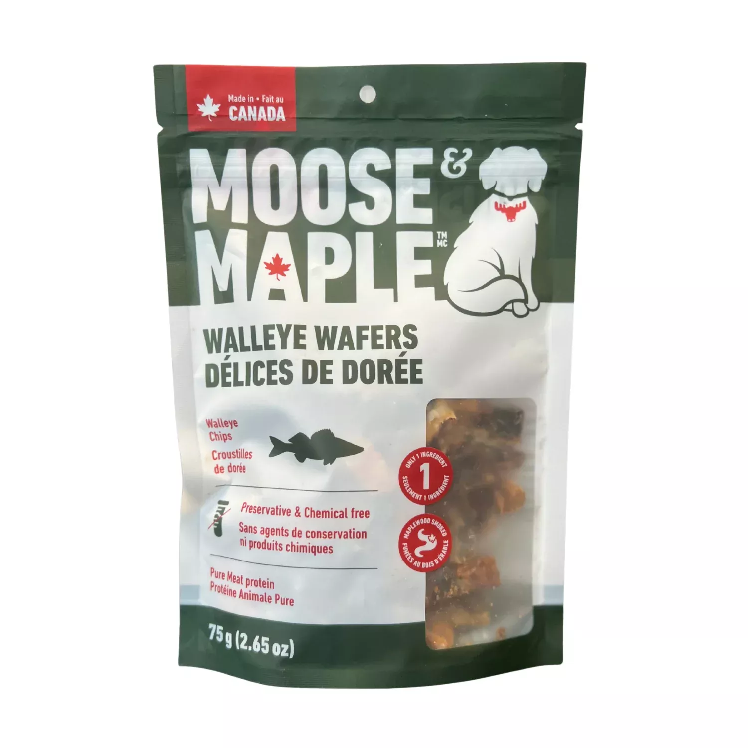 Moose & Maple Walleye Wafers Dog Treats