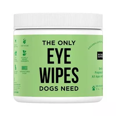 Natural Rapport Dog Eye Wipes, 100 count Jar