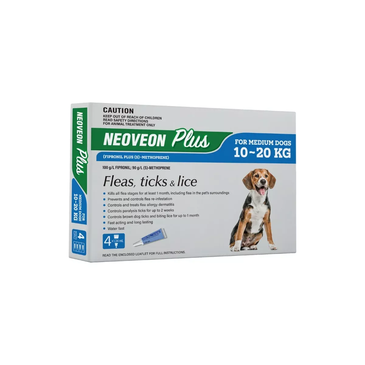 Neoveon Plus For Medium Dogs 22.1 - 44lbs Blue 4pk