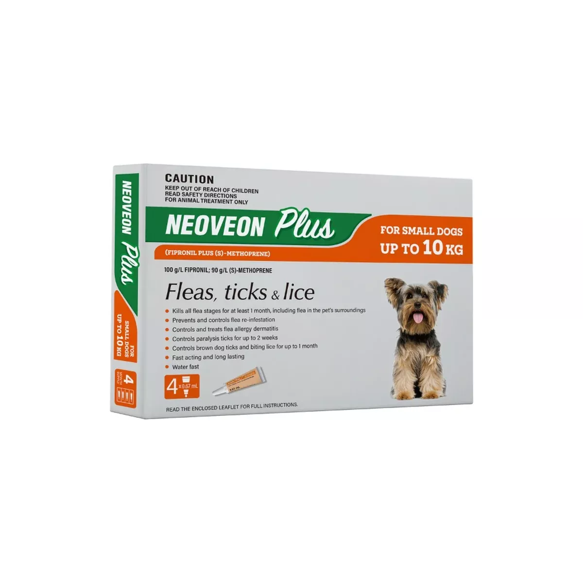 Neoveon Plus For Small Dogs Up To 22lbs Orange 4 Pack