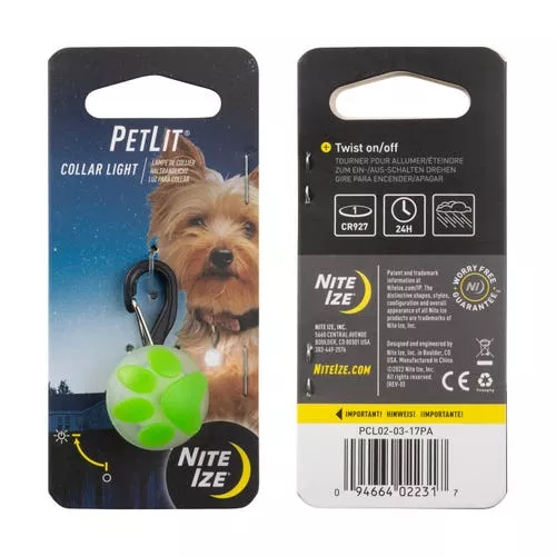 Nite Ize PetLit - Green Paw