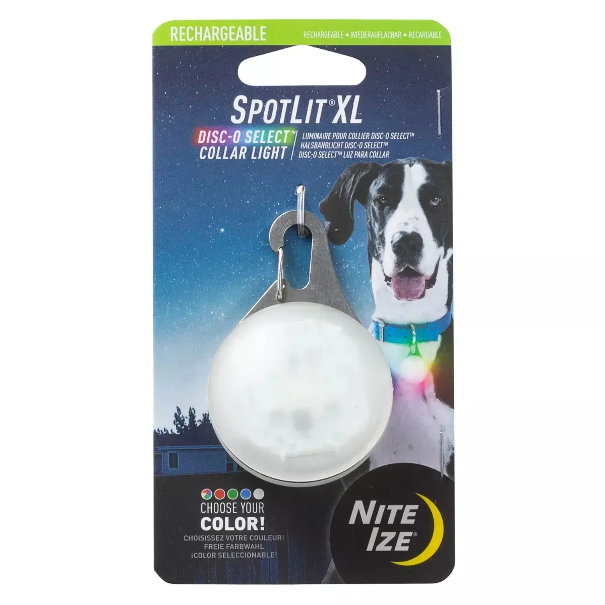 Nite Ize SpotLit XL Rechargeable Collar Light - Disc-O Select