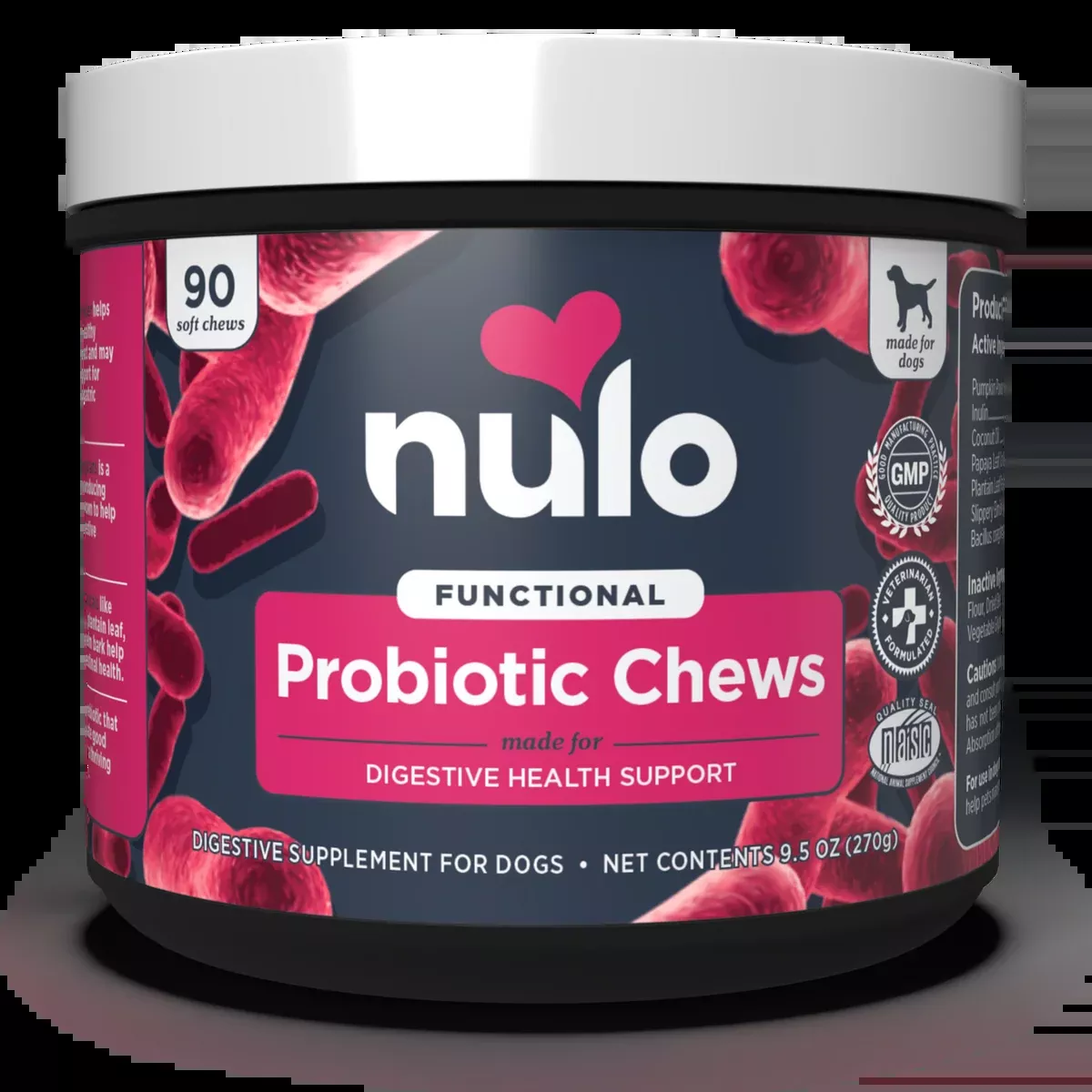 Nulo Functional Probiotic Digestive Health Support Soft Chew Supplement for Dogs
