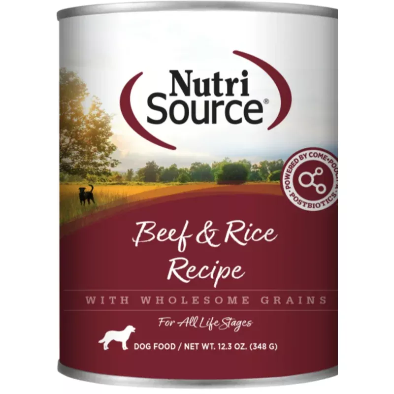 NutriSource Beef and Rice Canned Dog Food