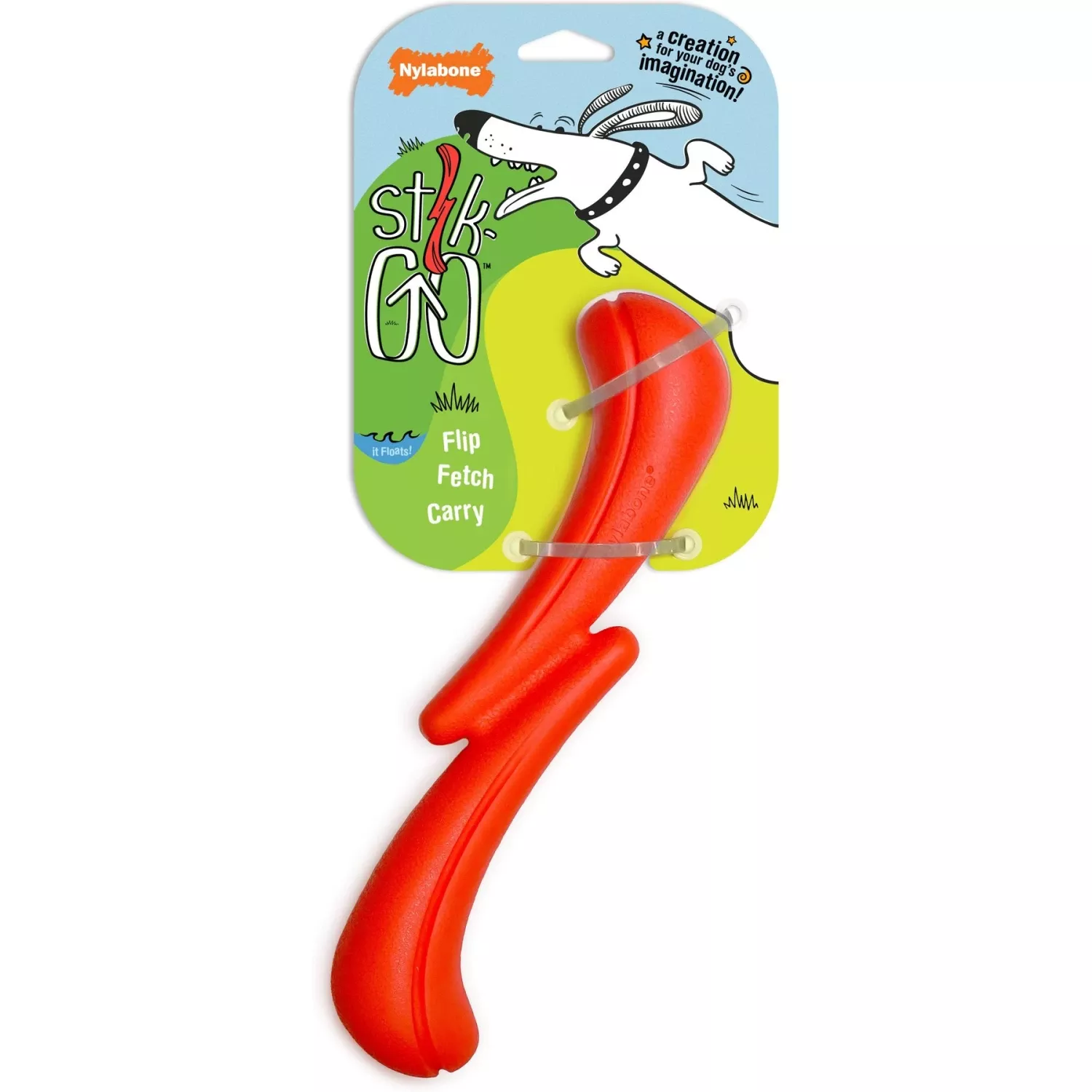 Nylabone Creative Play Stik-GO Interactive Dog Toy, Red