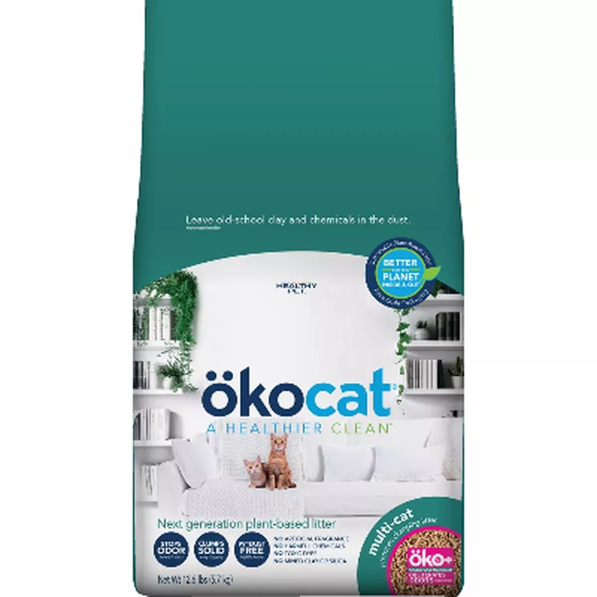 Okocat Multi-Cat Premium Clumping Wood Cat Litter