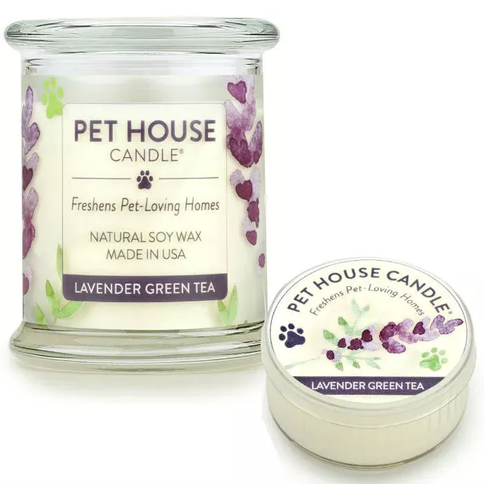 One Fur All Lavender Green Tea Candle