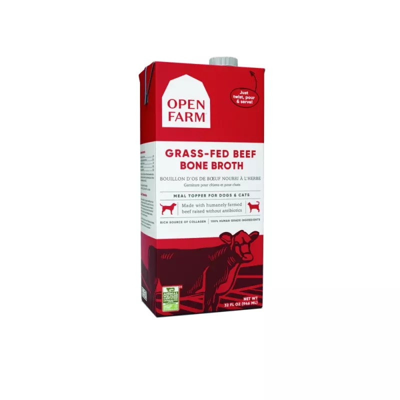 Open Farm Grass-Fed Beef Bone Broth for Dogs & Cats
