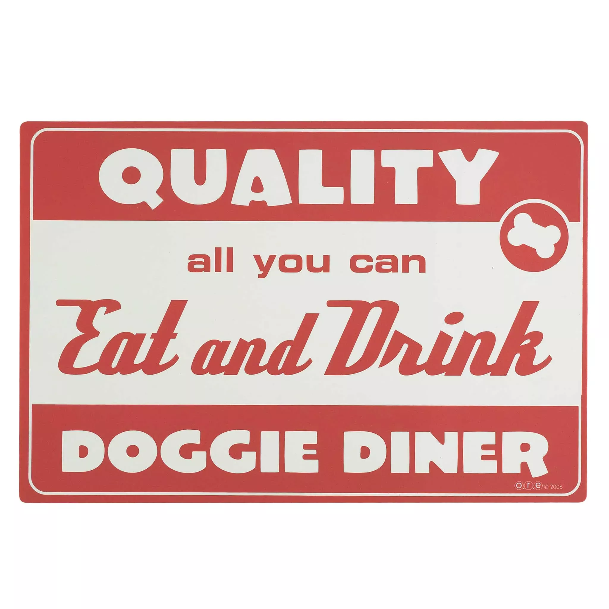 Ore’ Pet Placemat Diner Dog Red