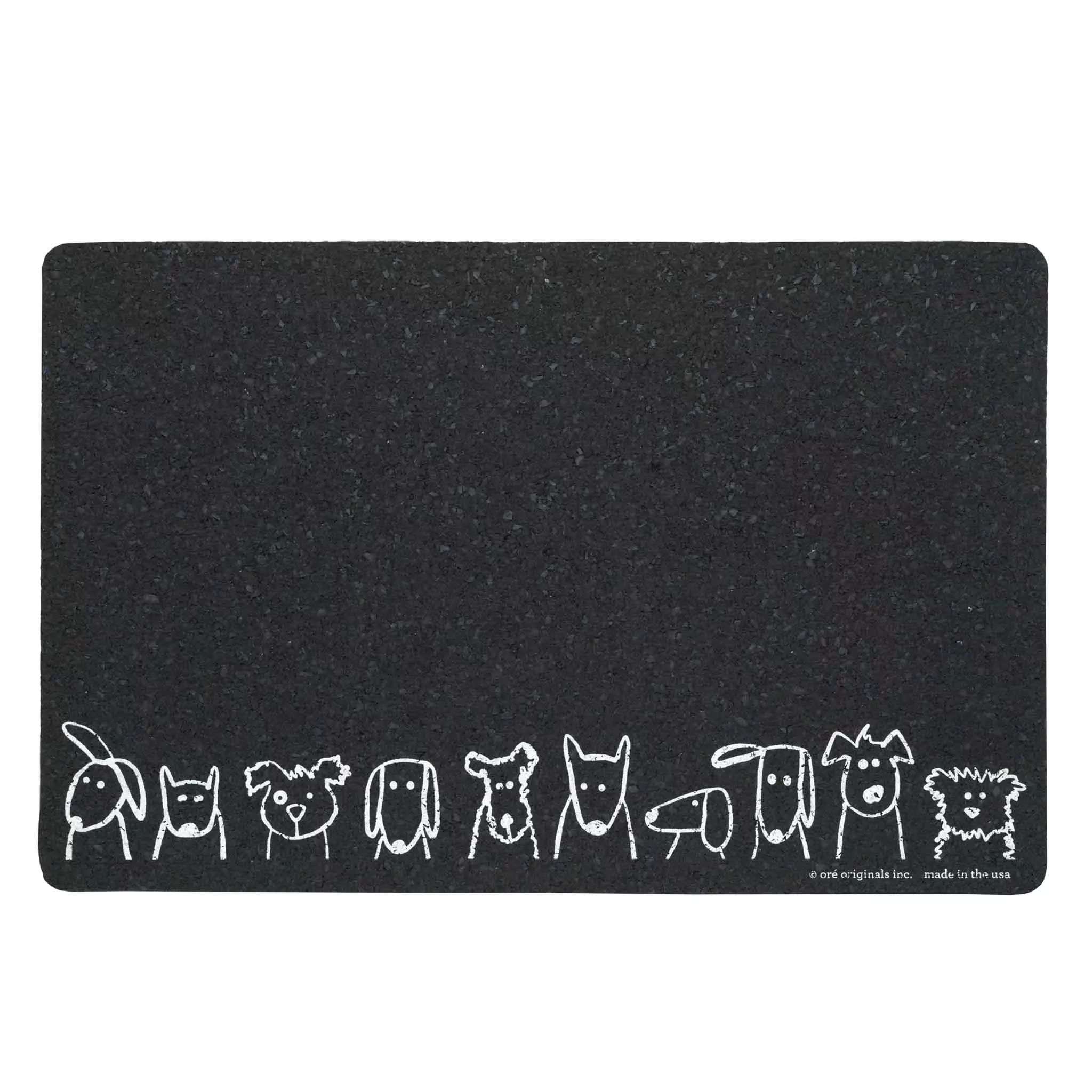 Ore’ Pet Placemat Recycled Rubber Dogs in Row
