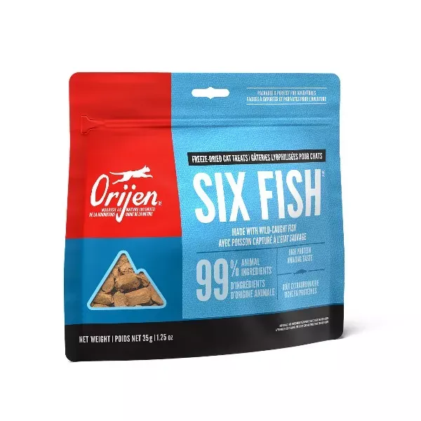 Orijen Freeze-Dried Cat Treats Six Fish