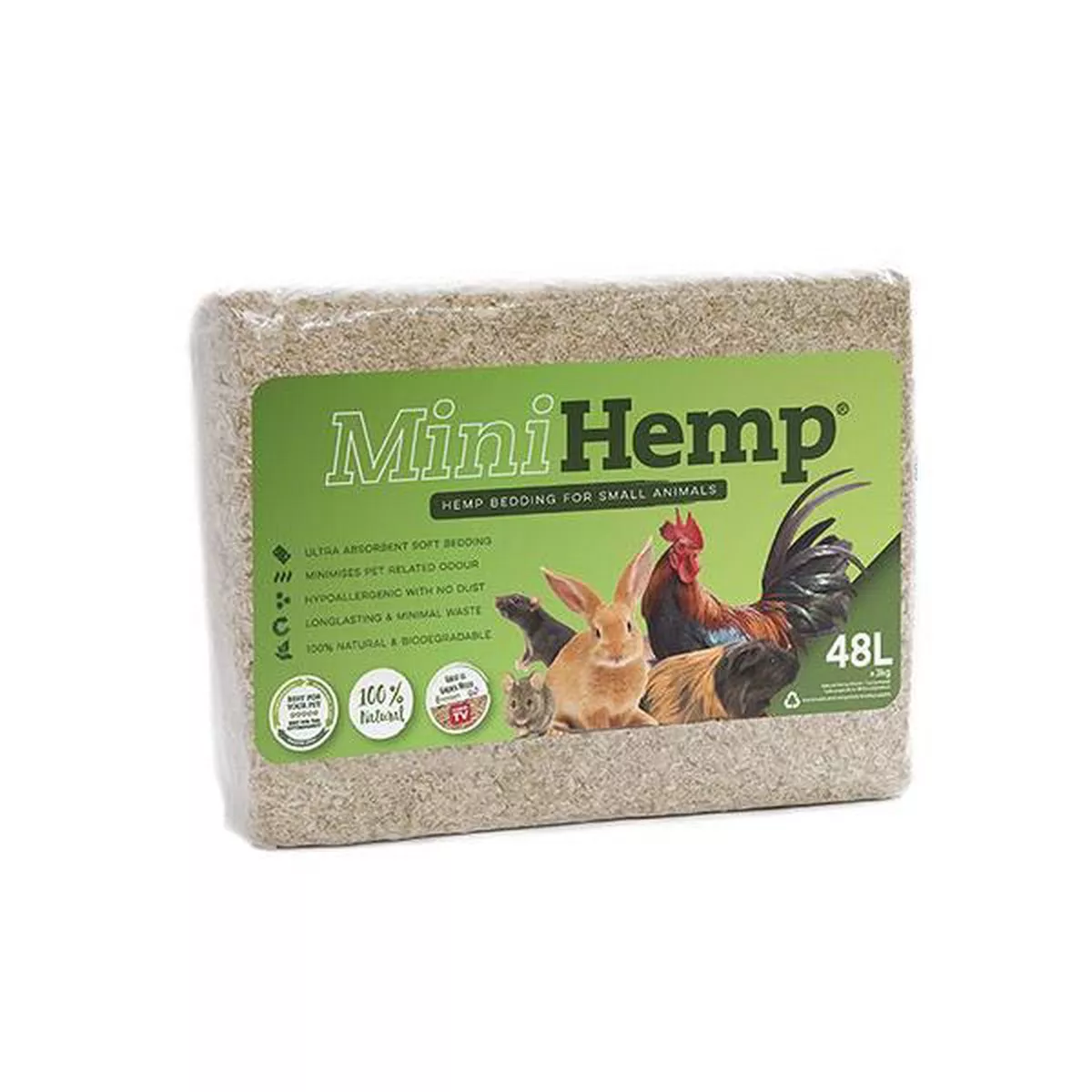 OzHemp Mini Hemp Small Animal Bedding 48L