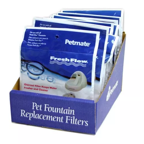 Petmate, Petmate Fresh Flow Replacement Charcoal Filter, Black, Grey, 1 Each/2 Pack