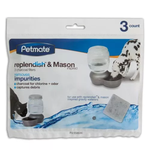 Petmate, Petmate Replendish Charcoal Filter Tray, Grey, 1 Each/3 Pack