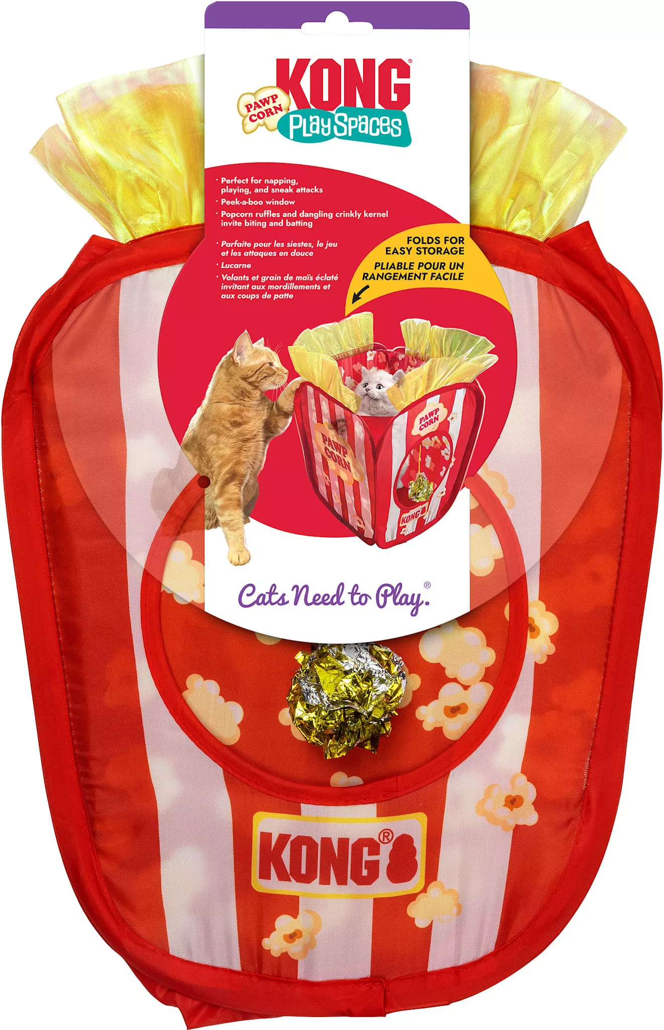 Play Spaces Cat Toy Pawpcorn Red