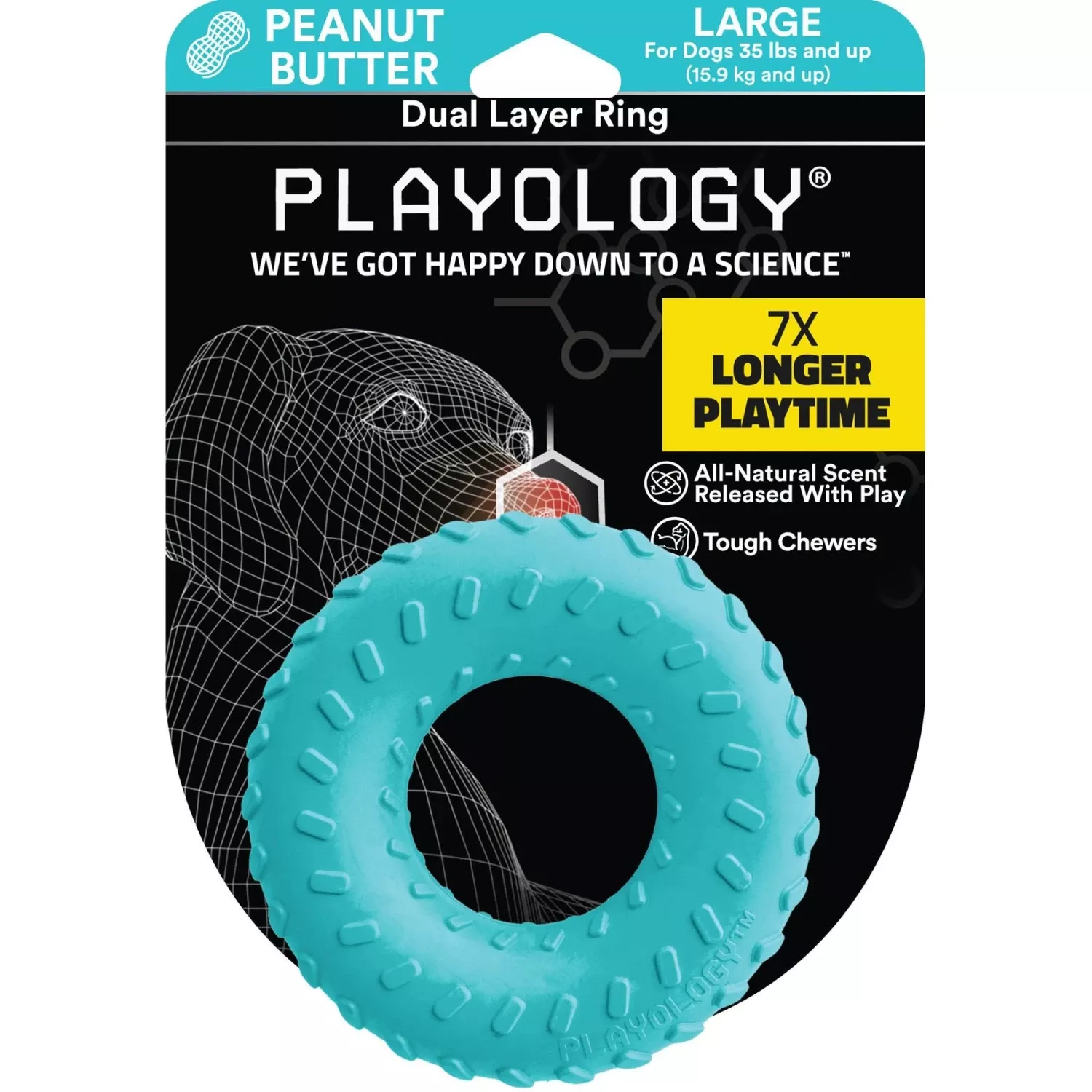 Playology Scented Dual Layer Ring Dog Toy