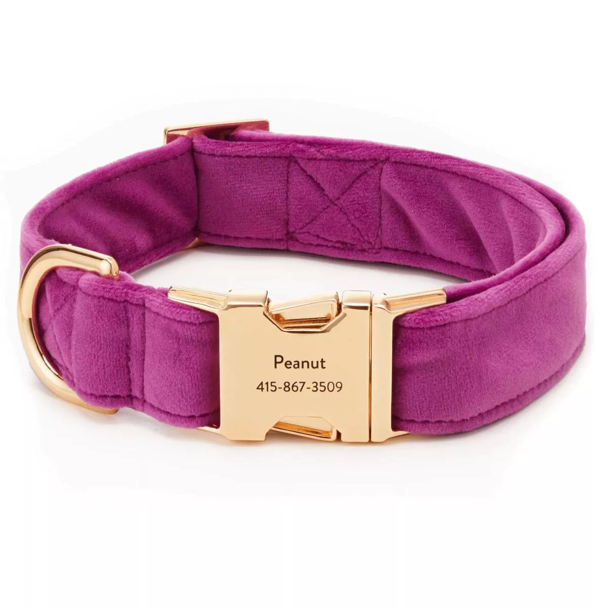 Plum Velvet Dog Collar