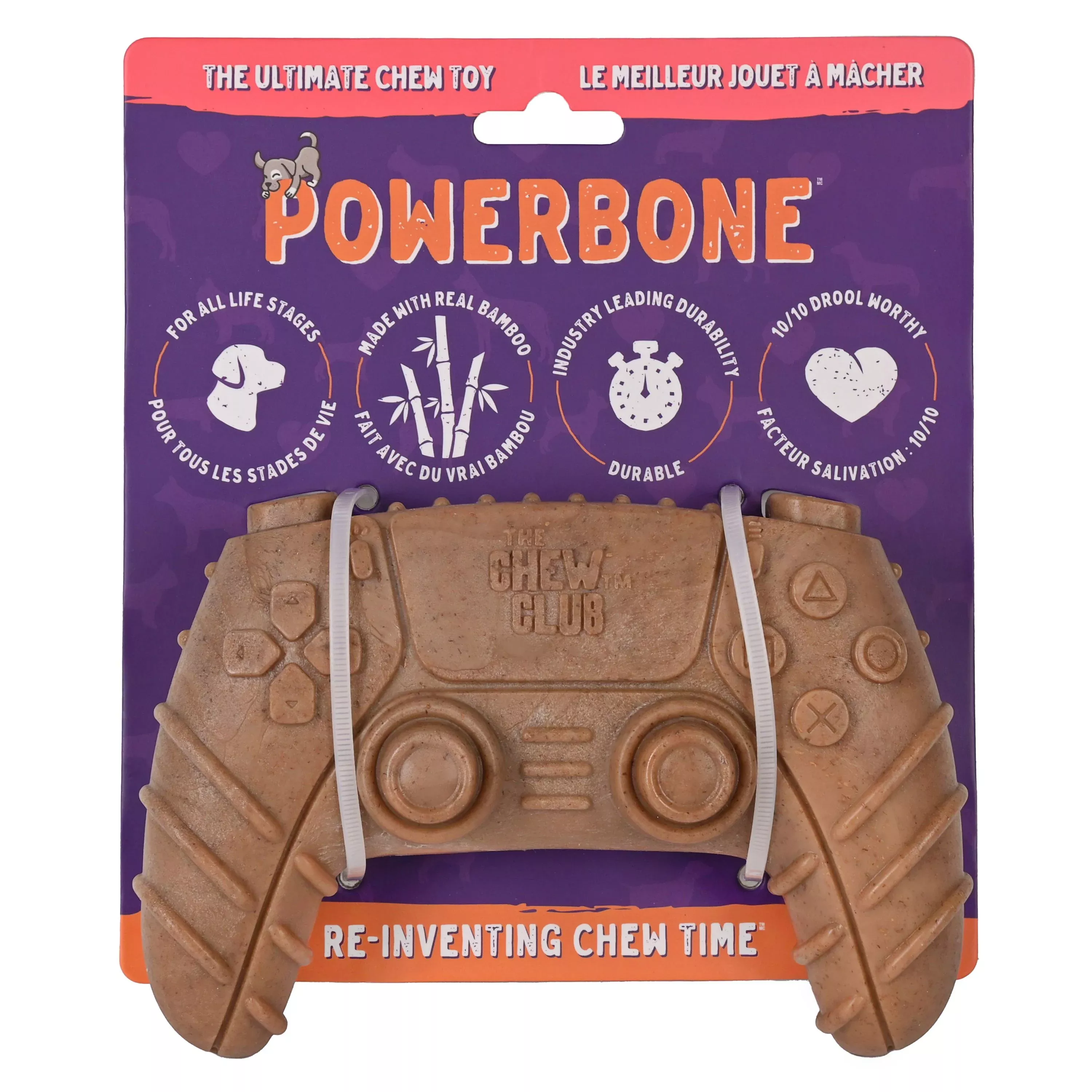 Powerbone Game Controller Nylon & Bamboo Dog Chew