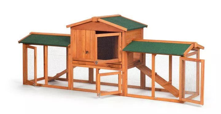 Prevue Pet Rabbit Hut with Double Run
