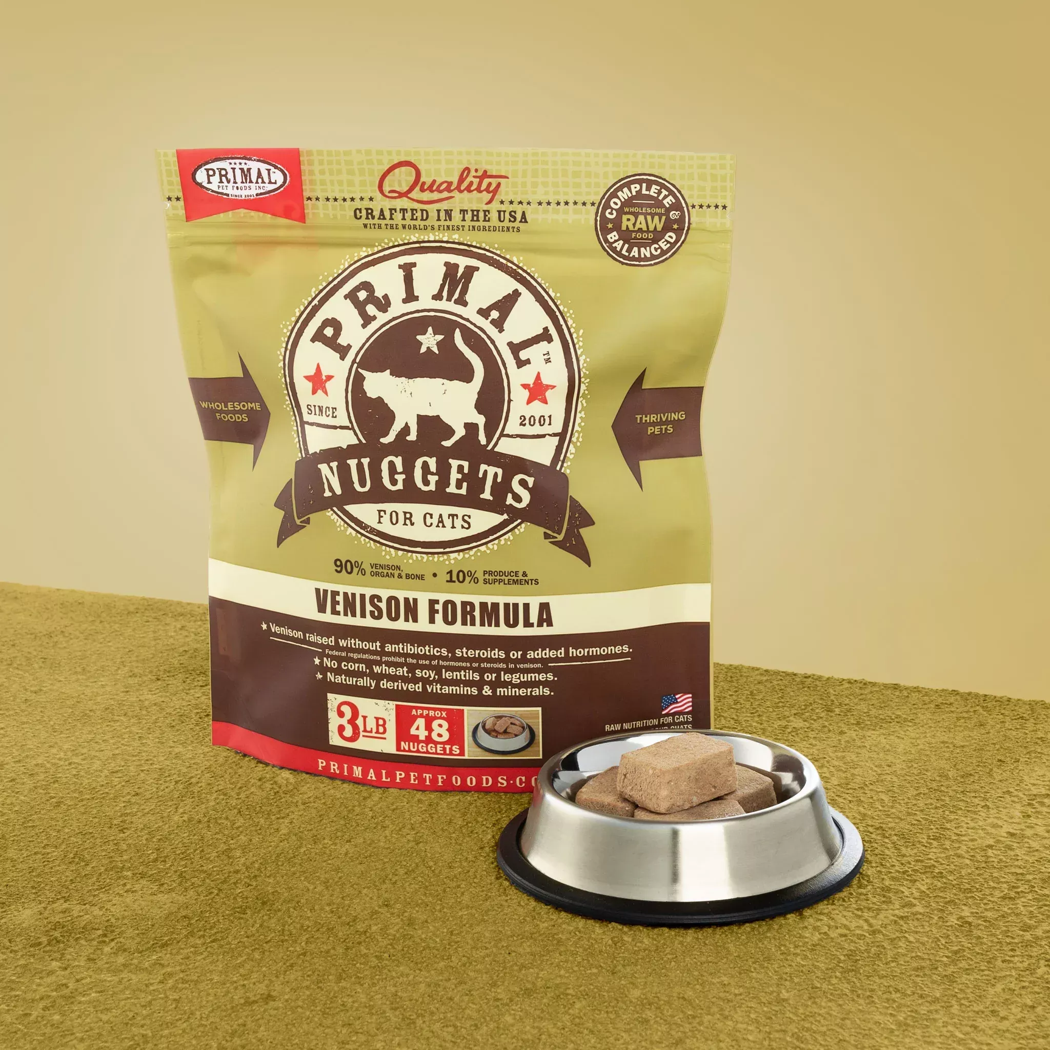 Primal Cat Frozen Nuggets - Venison 3lb
