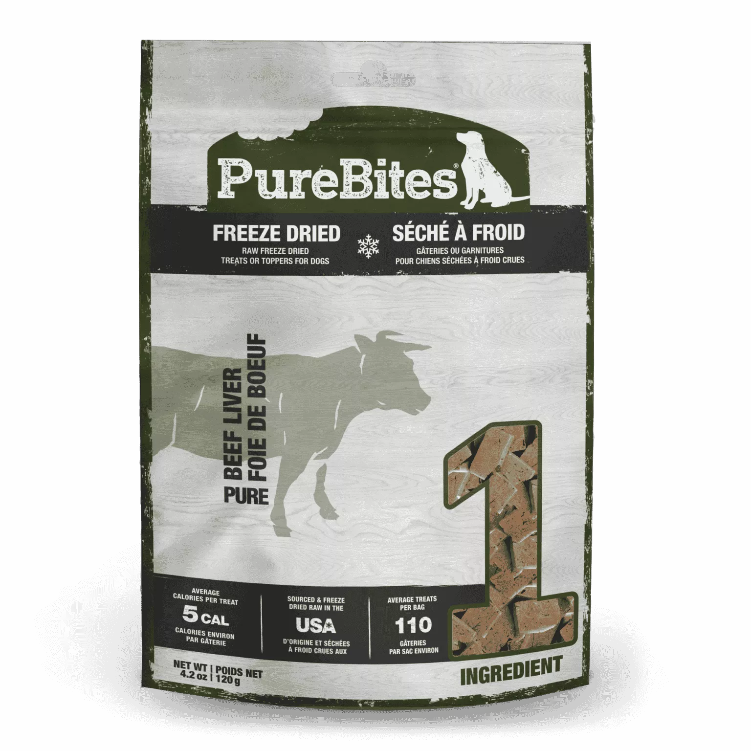 Purebites Freeze Dried Dog Treats Beef Liver
