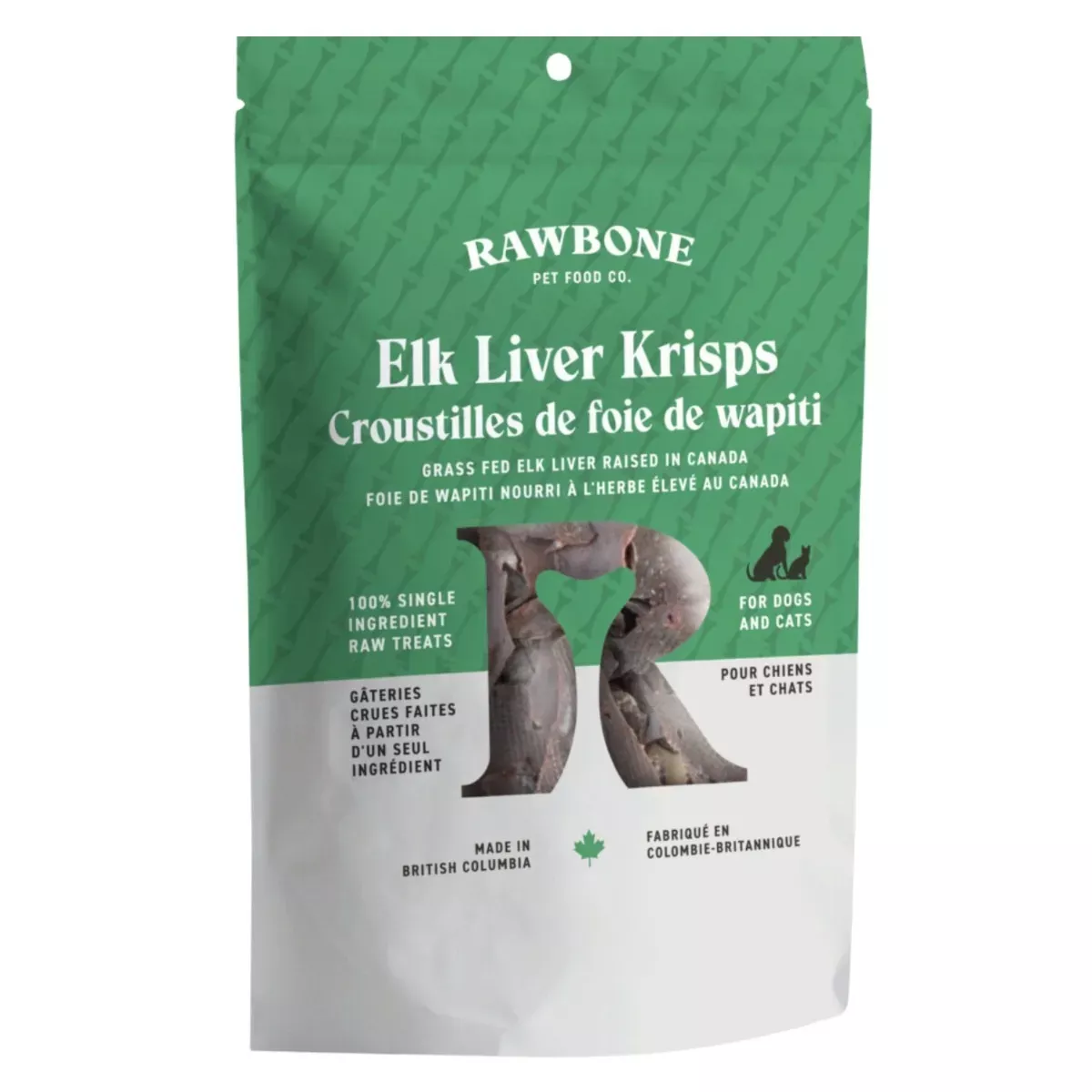 Rawbone Dehydrated Treats for Pets - Elk Liver Krisps