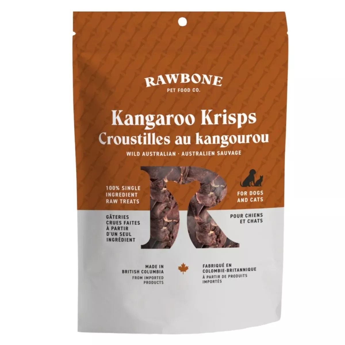Rawbone Dehydrated Treats for Pets - Kangaroo Krisps