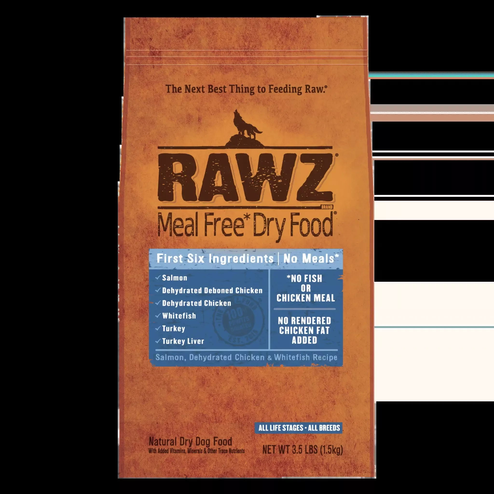 Rawz Dehydrated Salmon, Chicken & Whitefish Dog Food