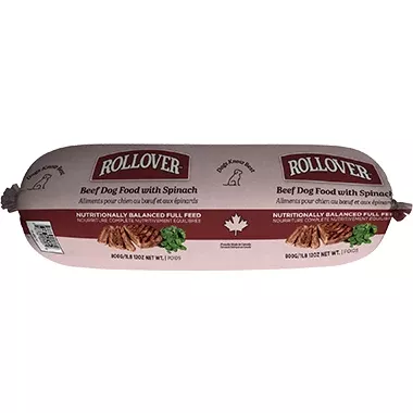 Rollover Dog Food Beef with Spinach Roll
